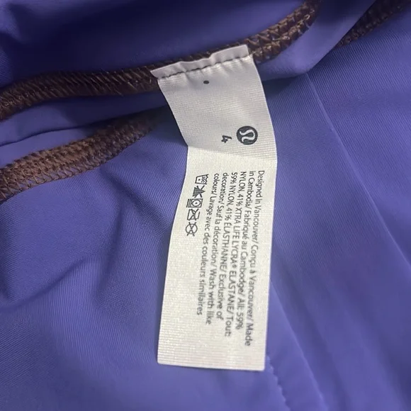 LULULEMON HIKE TO SWIM SHORT 6”.SIZE 4